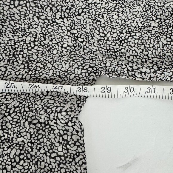 Anine Bing NEW Abigail 100% Silk Abstract Print Blouse Black White Small Sheer - Picture 11 of 12
